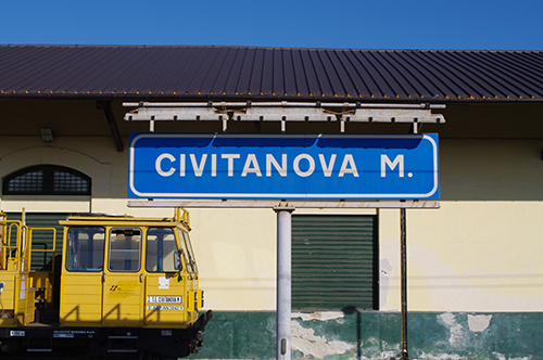A station sign in Civitanova, Italy
