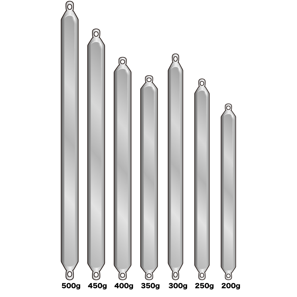 A studio shot of all seven ISAJIG sizes fanned out (alternate angle)
